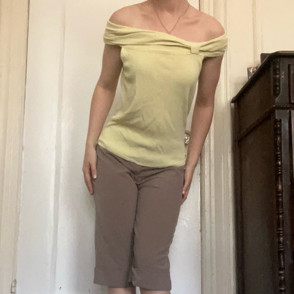 LOFT Off-Shoulder Camisole in Light Lime